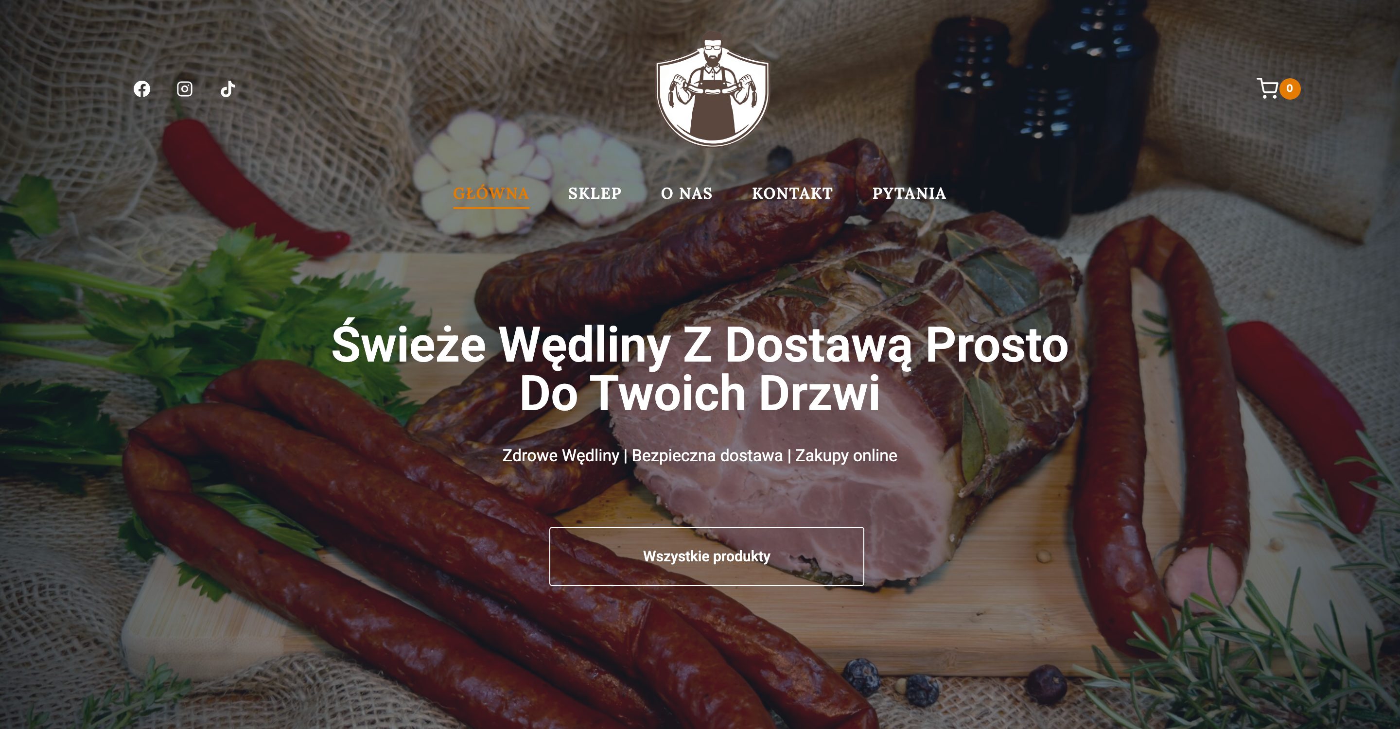 Zrzut ekranu strony Bolek Manufaktura Wędlin